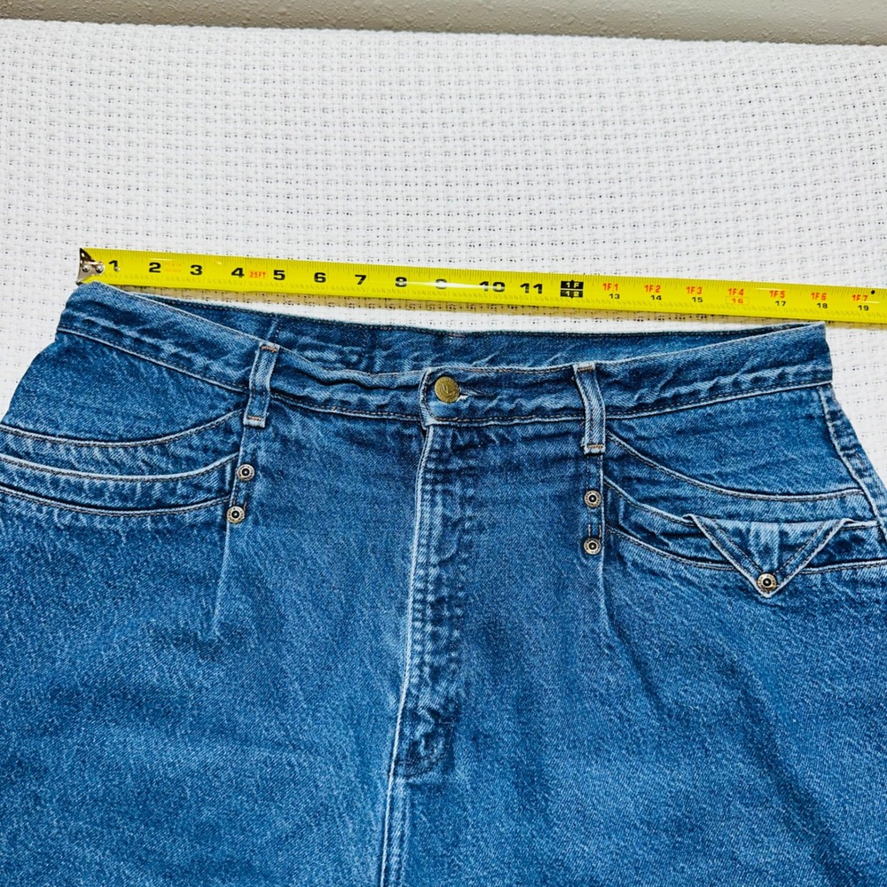 Vintage Rocky Mountain Western Jeans Womens 19/20 Blue High Waist Tapered V-Back - Picture 9 of 16